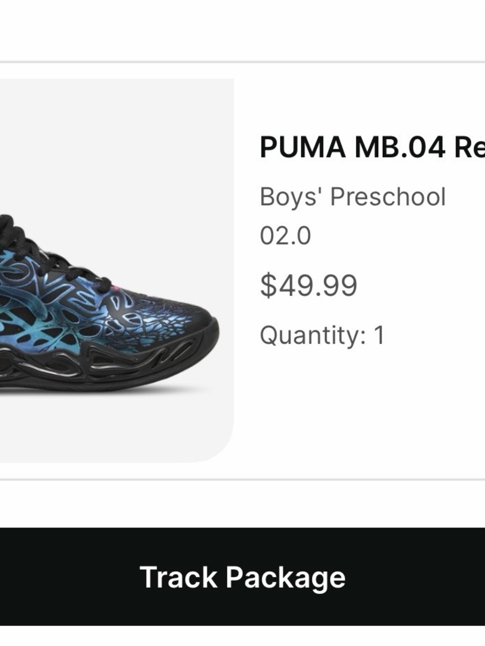 Puma MB.04 Boys' Preschool Sneakers - Black and Blue Teal